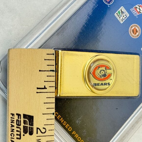Chicago Bears Money Clip 24Kt Gold Plated Solid Brass NFL by Tag Express NEW - Picture 5 of 5